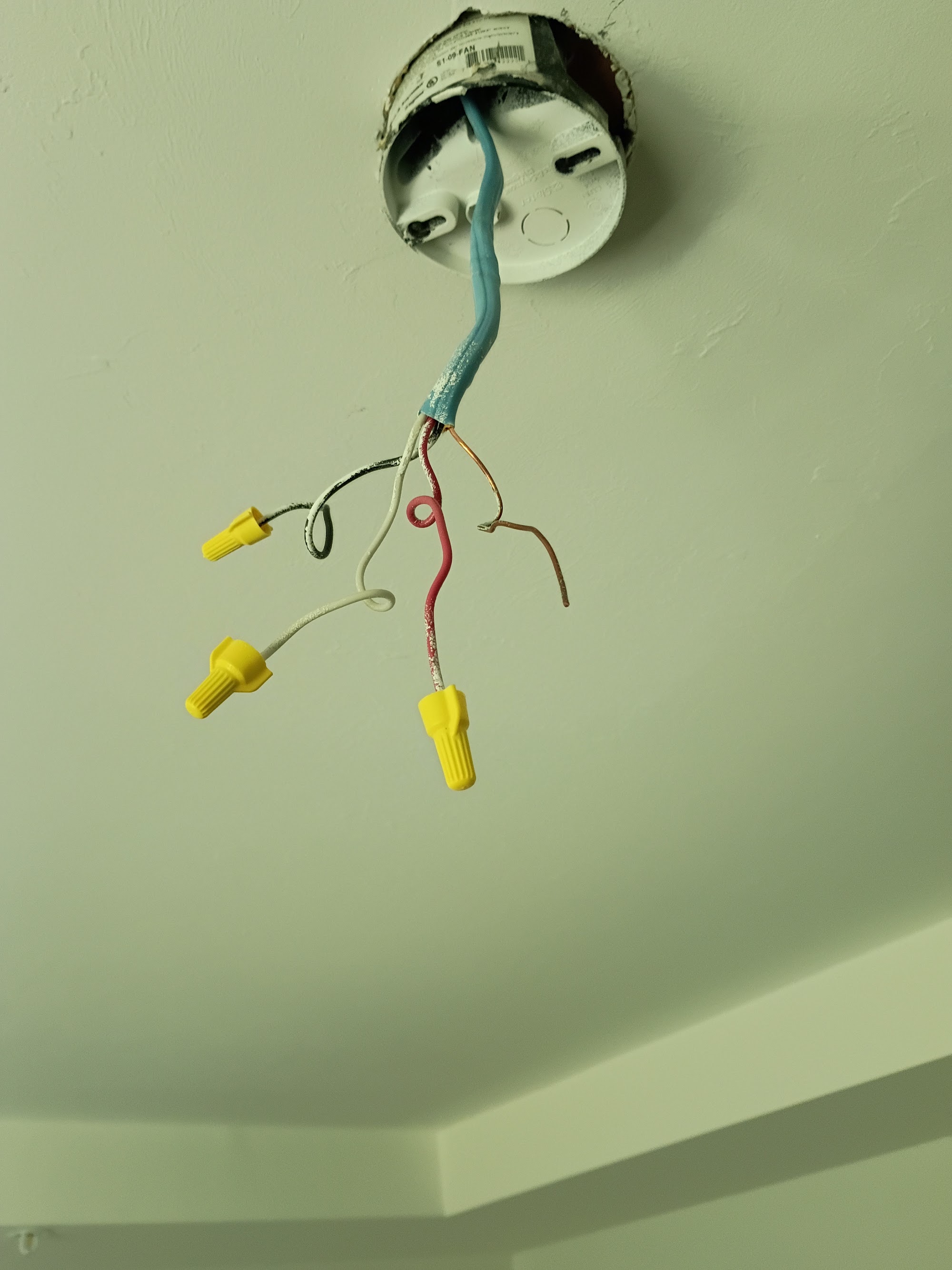 Ceiling fan wiring